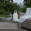Image de Lanterne LED 'Flame' - LED avec effet de feu animé - H : 23cm, D : 15cm - Minuteur - blanc