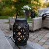 Image de Lanterne LED 'Flame' - LED avec effet de feu animé - H : 23cm, D : 15cm - Minuteur - noir