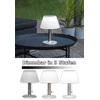 Image de Star Trading 480-87 Lampe de table LED à intensité variable Lampe solaire de jardin blanche Acier inoxydable 20x28cm