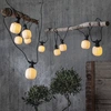 Image de Guirlande lumineuse LED CIRCUS - 10 boules mates, D : 8cm - LED blanc chaud - 5m - transfo incl. - outdoor