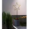 Image de Star Trading Fiche de jardin LED Spiky étoile 60 LED blanc chaud 92 cm noir