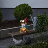 Image de Figurine solaire LED « Gnomy », nain avec jumelles