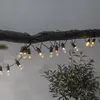 Image de Guirlande lumineuse LED de fête - 16 petites boules transparentes - L : 4,5m - câble noir - extérieur