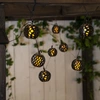Image de Guirlande lumineuse solaire à LED Boule de feu - Effet de flammes - 8 boules illuminées - L : 2,1m - pour l'extérieur