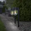 Image de Lampe de chemin solaire à LED « Cupola », lot de 2, noir