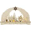 Image de Arc de lumière Bamberg Village de Noël en bois Minuterie blanc chaud L 45cm