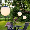 Image de Globe lumineux solaire de jardin à suspendre avec chaîne, blanc chaud Batterie + panneau solaire inclus