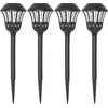 Image de Photophore solaire à LED 'Lace', set de 4, noir