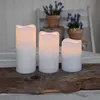 Image de Trading Set De Bougies Paul, Bougies Cylindriques, 3 Pièces, Blanc, Led, Minuterie, Extérieur, Télécommande, Blanc Chaud - Star