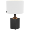 Image de Lampe De Table By-rydens Woody Design Noir Blanc 25x41 Cm