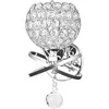 Image de Applique Murale En Cristal Moderne Lampe Murale D'Intérieur Applique Murale Nordique Pour Chambre À Coucher, Allée, Salon, Prise E27, Argent