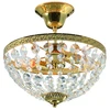 Image de Plafonnier en cristal HANASKOG Golden 2 ampoules