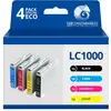 Image de Pack compatible BROTHER LC1000, 4 cartouches - Neuf