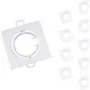 Image de Pack de 10 - Support Spot Encastrable GU10 LED Orientable Carré BLANC