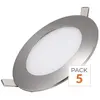 Image de Pack de 5 - Spot LED Extra Plat Rond ALU 6W - Blanc Froid 6000K - 8000K