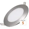 Image de Silamp - Spot Led Extra Plat Rond Alu 6w (pack De 5) - Blanc Froid 6000k - 8000k