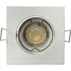 Image de Kit de spots LED GU10 orientables, carrés, de couleur blanche, avec ampoule LED de 8W - Pack de 10 - Blanc froid, 6000K - 8000K