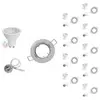 Image de Silamp - Kit Spot Led Gu10 Encastrable 8w Orientable Rond Blanc (pack De 10) - Blanc Froid 6000k - 8000k