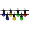 Image de Guirlande Guinguette LED 13M 20pcs 6W IP65 Multicolore - Câble Noir