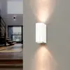 Image de Applique Murale Blanche LED IP44 double faisceau GU10