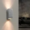Image de Applique Murale Argent Led Carrée Ip44 Double Faisceau Gu10 Silamp