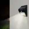 Image de Applique Murale Solaire Led Noire 0.75w Ip54 Avec Détecteur De Mouvement - Blanc Froid 6000k - 8000k - Silamp