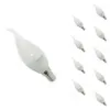 Image de Silamp - Ampoule Led E14 Flamme 8w 220v Ø38mm (pack De 10) - Blanc Froid 6000k - 8000k