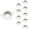 Image de Silamp - Support Spot Encastrable Gu10 Led Orientable Rond Blanc (pack De 10)