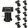 Image de Pack de 10 - Spot LED Extérieur Encastrable Carré IP65 pour Ampoule GU10