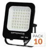 Image de Projecteur LED extérieur SMD 30W, indice de protection IP65, couleur noire - Pack de 10 - Lumière blanche froide, température de couleur de 6000K à 8000K