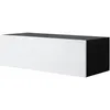 Image de Muebles Bonitos - Meuble Tv Suspendu 1 Porte Meuble Tv De Salon 100x30x40cm Modèle Luke H1 Noir Et Blanc Finition Brillante