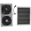 Image de Kit De Ventilateur Solaire - Gototop - 100w 12v - Étanche - Portable - Double Ventilateur