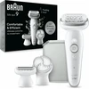 Image de Braun Silk-épil 9 9-061, épilateur électrique pour femmes pour une épilation facile, une peau longuement lissée, blanc/argenté