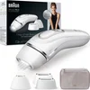 Image de Braun Épilateur à lumière pulsée IPL Silk-expert Pro 3 PL3230 (SkinPro 2.0 (SensoAdaptTM), ajustement automatique du teint de la peau, jusqu'à 100 impulsions lumineuses par minute, mode sensible, étui de rangement, embouts standard, de précision et large), couleur:blanc