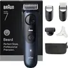 Image de Braun BeardTrimmer 7 BT7520 Batterie 40 2 cm Mouillé & sec Noir, Bleu