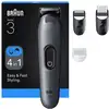 Image de Rasoir Corps Braun S3 GROCERY AIO3500 Rechargeable Étanche en Acier Inoxydable Noir - Neuf