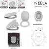 Image de Spirella siège de WC Couvercle de WC Neela avec fermeture automatique noir mat