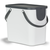 Image de Rotho Système de tri des déchets 25L Albula - Poubelle 40,0 x 23,5 x 34,0 cm - Poubelle plastique avec poignées - Poubelle avec couvercle et autocollants