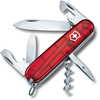 Image de Couteau De Poche Victorinox Spartan Victorinox Spartan, Avec Tire-bouchon Et Ouvre-boîte, 12 Fonctions, 59 G, Rouge Transparent.