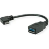 Image de ROLINE Câble USB 3.2 Gen 1 type C - type A, ST/BU, OTG, noir, 0,15 m