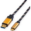 Image de ROLINE-GOLD Câble USB 5Gbps USB3.0 A(M) - USB C(M), 1m (11.02.9013)