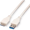 Image de VALUE Câble USB 3.2 Gen 1, A ST - Micro B ST, blanc, 2 m