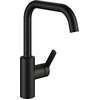 Image de KWC Robinet de cuisine LUNA E6 en NOIR MATT avec levier delatéral / Mitigeur monocommande
