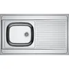 Image de Evier monocuve inox MAN711-1000 avec égouttoir 1000x600cm à poser - FRANKE - 013939