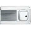 Image de Evier Man à Poser - 1 Cuve 1 égouttoir 80 X 60 - Inox Lisse Franke