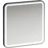 Image de LAUFEN BASE 2.0 Miroirs, éclairage LED, interrupteur à capteur tactile, anguleux, cadre en aluminium noir mat, H4443801084501