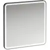 Image de LAUFEN BASE 2.0 Miroirs, éclairage LED, interrupteur à capteur tactile, anguleux, cadre en aluminium noir mat, H4443811084501