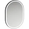 Image de LAUFEN BASE 2.0 Miroirs, éclairage LED, interrupteur à capteur tactile, ovale, cadre en aluminium noir mat, 600x850x32mm, H4443951084501