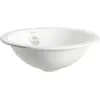 Image de LAUFEN FORM Lavabo à encastrer par le bas, rond, sans trou pour robinet, avec trop-plein, 325x325x110mm, blanc brillant, H513FM20001091
