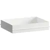 Image de LAUFEN METAPHOR Lavabo à encastrer par le dessus, rectangulaire, sans percement pour la robinetterie, sans trop-plein, 500x375x111mm, blanc brillant, H517ME50001121